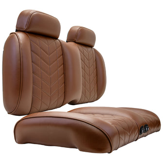 MadJax Aviator EZGO TXT/RXV & MadJax XSeries Coffee Front Seat Cushions with Thermaflex