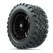 GTW Boost Gloss Black 14 in Wheels with 22x10-14 Timberwolf All-Terrain Tires  Full Set