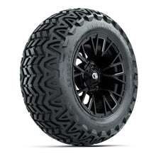 GTW Vandal Matte Black/Machined 14 in Wheels with 23x10-14 Predator All-Terrain Tires  Full Set