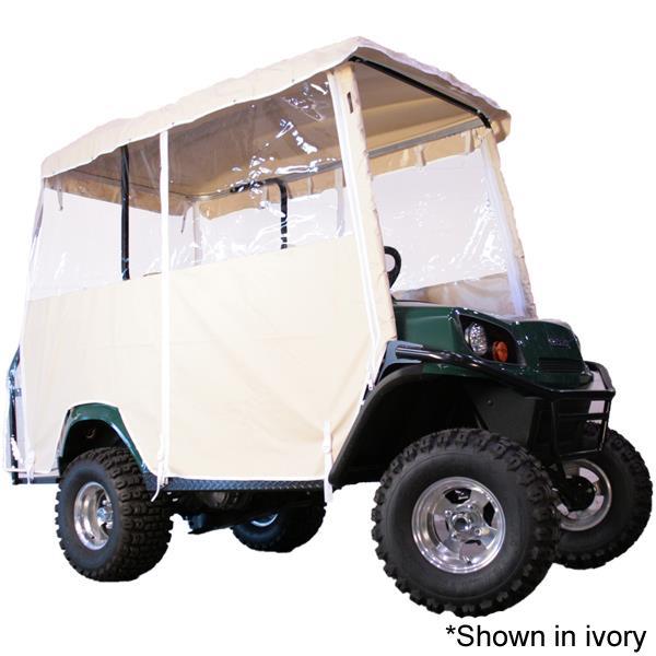 Ivory 4-Passenger Over-The-Top Vinyl Enclosure For EZGO TXT w/80 PMI Top"