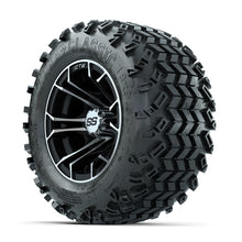 GTW Spyder Machined/Black 10 in Wheels with 18x9.50-10 Sahara Classic All Terrain Tires  Full Set