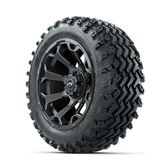 GTW Raven Ball Milled/Matte Grey 14 in Wheels with 23x10.00-14 Rogue All Terrain Tires  Full Set