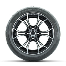 GTW Spyder Machined/Black 14 in Wheels with 225/40-R14 Fusion GTR Street Tires  Full Set