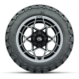 GTW Nexus Gloss Black 12 in Wheels with 22x10-12 Timberwolf All-Terrain Tires  Full Set