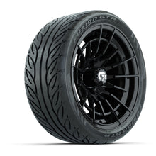 GTW Boost Gloss Black 14 in Wheels with 205/40-R14 Fusion GTR Steel Belted Street Tires  Full Set