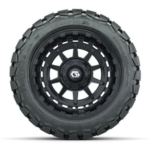 GTW Barricade Gloss Black 14 in Wheels with 22x10-14 Timberwolf All-Terrain Tires  Full Set