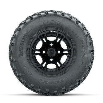 GTW Spyder Matte Black 10 in Wheels with 22x11.00-10 Rogue All Terrain Tires – Full Set