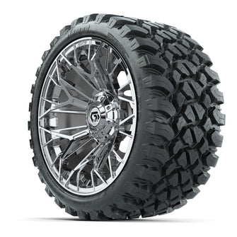 Set of (4) 15 in GTW® Stellar Chrome Wheels with 23x10-R15 Nomad All-Terrain Tires