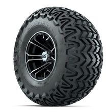 GTW Spyder Machined/Black 10 in Wheels with 22x11-10 Predator All Terrain Tires  Full Set