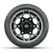 GTW® Nexus Gloss Black/Satin Bronze 12 in Wheels with 215/35-12 Mamba Street Tires – Full Set