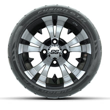 12ù GTW Vampire Machined/Black Wheels with Fusion GTR Street Tires  Set of 4