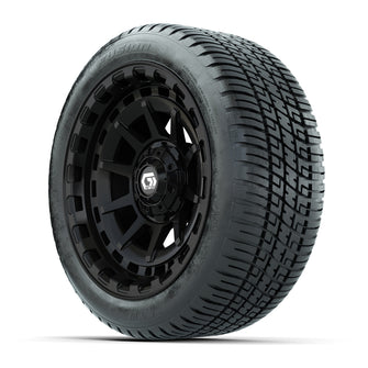 GTW Barricade Gloss Black 14 in Wheels with 205/30-14 Fusion Street Tires  Full Set