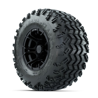 GTW Spyder Matte Black 10 in Wheels with 22x11-10 Sahara Classic All Terrain Tires  Full Set