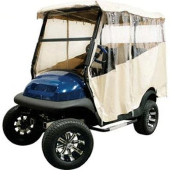 2014-Up Club Car Carryall 500 - Red Dot 3-Sided White Straight Back Over-The-Top Soft Enclosure