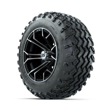 GTW Spyder Machined/Black 12 in Wheels with 22x11.00-12 Rogue All Terrain Tires – Full Set