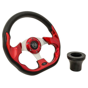 1985-Up Yamaha - GTW Red Racer Steering Wheel with Black Adaptor