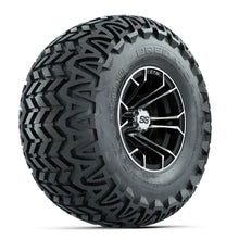 GTW Spyder Machined/Black 10 in Wheels with 22x11-10 Predator All Terrain Tires  Full Set