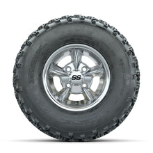 GTW Godfather Chrome 10 in Wheels with 22x11.00-10 Rogue All Terrain Tires  Full Set