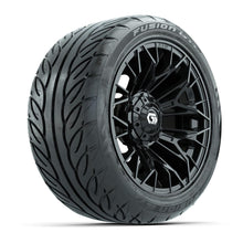 GTW Stellar Matte Black 14 in Wheels with 225/40-R14 Fusion GTR Street Tires – Full Set