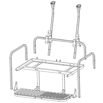 2004-Up Club Car Precedent-Onward-Tempo - GTW Mach3 Rear Seat Aluminum Frame