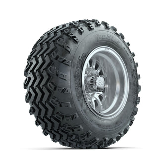 GTW Medusa Machined/Silver 10 in Wheels with 20x10.00-10 Rogue All Terrain Tires  Full Set