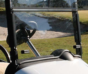 RedDot 2008-2023 EZGO RXV 1/4" Folding Clear Windshield with Rubber Trim