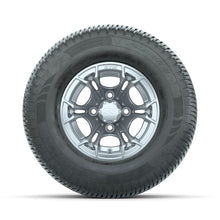 GTW Spyder Silver Brush 10 in Wheels with 205/65-R10 Fusion SR Steel Belted Radial Tires  Full Set