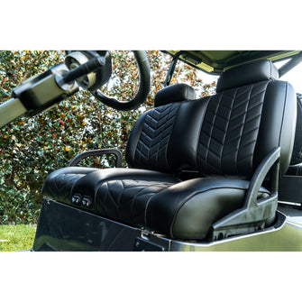 MadJax Aviator EZGO TXT/RXV & MadJax XSeries Black Front Seat Cushions with Thermaflex