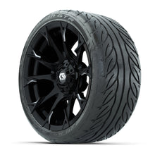 GTW Diablo Gloss Black/Machined 15 in Wheels with 215/40-R15 Fusion GTR Steel Belted Street Tires  Full Set