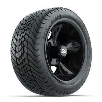 GTW Godfather Black 12 in Wheels with 215/35-12 Mamba Street Tires  Full Set