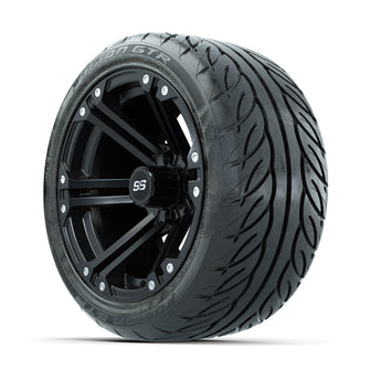 GTW Specter Matte Black 14 in Wheels with 225/40-R14 Fusion GTR Street Tires  Full Set