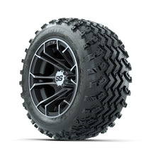 GTW Spyder Machined/Matte Grey 10 in Wheels with 18x9.50-10 Rogue All Terrain Tires  Full Set