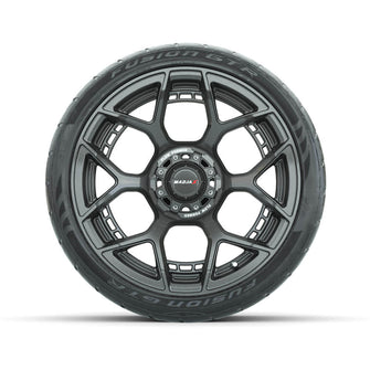 Set of (4) 15" MadJax Flow Form Evolution Gunmetal Wheels with GTW Fusion GTR Street Tires