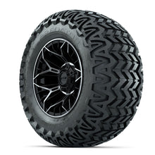 Set of (4) 12 in GTW Stellar Machined & Black Wheels with 23x10.5-12 Predator All-Terrain Tires