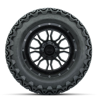 Set of (4) 14 in GTW Volt Machined & Black Wheels with 23x10-14 Predator All-Terrain Tires