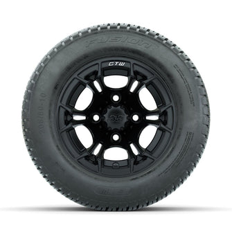 GTW Spyder Matte Black 10 in Wheels with 205/50-10 Fusion Street Tires – Full Set