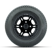 GTW Spyder Matte Black 10 in Wheels with 205/50-10 Fusion Street Tires  Full Set