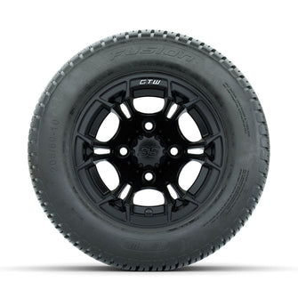 GTW Spyder Matte Black 10 in Wheels with 205/50-10 Fusion Street Tires  Full Set