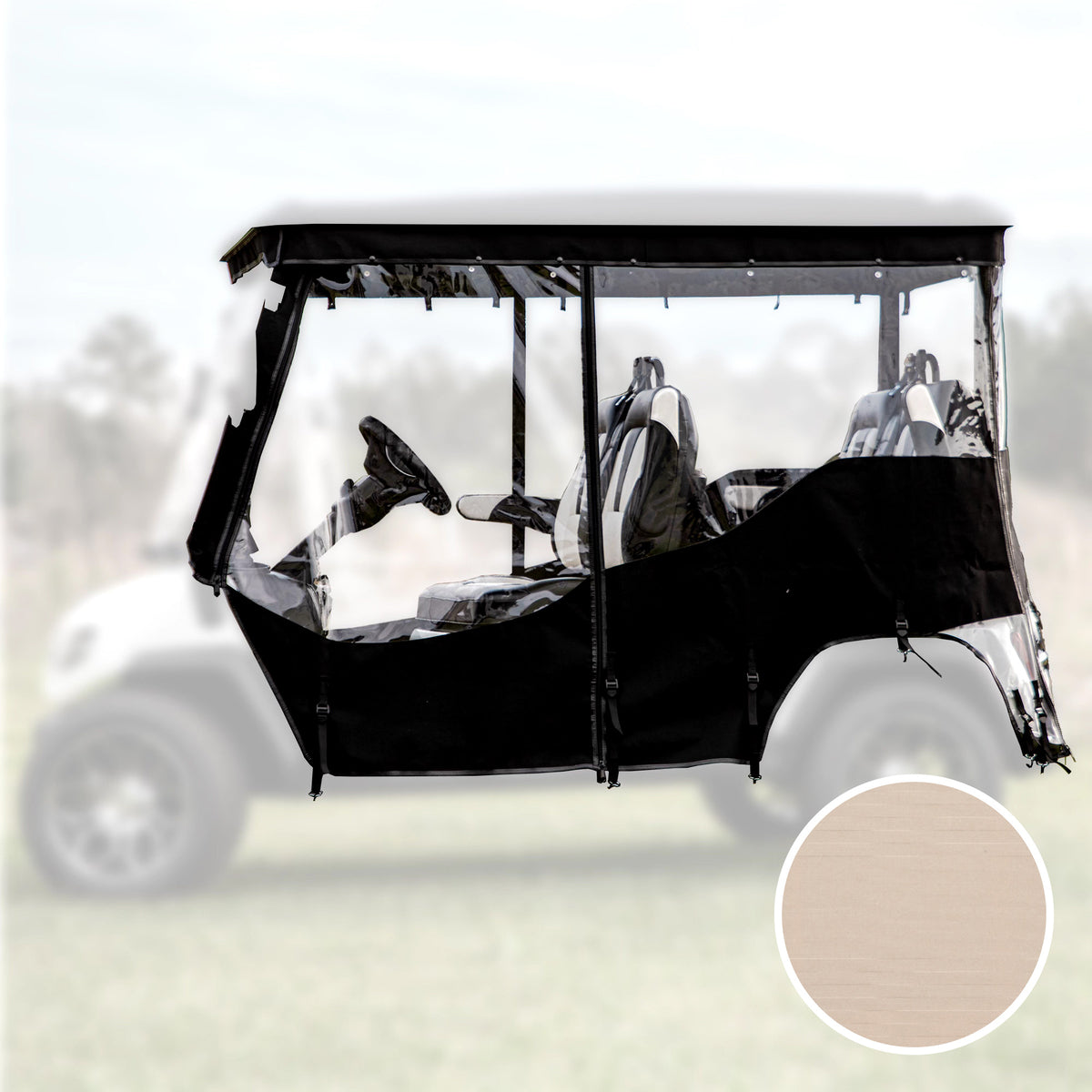 RedDot Evolution D5 Ranger 4 & Maverick 4 Linen 4 Passenger 3-Sided Track Style Enclosure & Valance (Years 2024-Up)