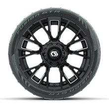 GTW Vandal Matte Black/Machined 14 in Wheels with 205/40-R14 Fusion GTR Steel Belted Street Tires  Full Set