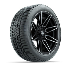 GTW® Stealth Gloss Black/Machined 14 in Wheels with 205/30-14 Fusion Street Tires – Full Set