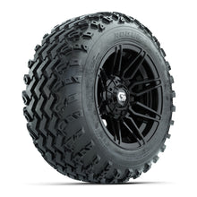 GTW Stealth Gloss Black 12 in Wheels with 22x11.00-12 Rogue All-Terrain Tires  Full Set