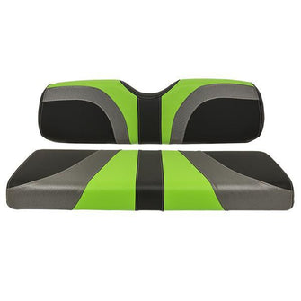 RedDot Blade Rear Seat Covers for MadJax Genesis 150 Seat Kits  Lime Green / Charcoal Gear / Black Carbon Fib