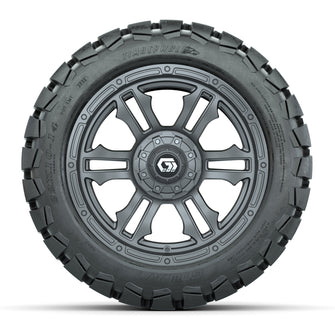 GTW Shogun Gunmetal 14 in Wheels with 22x10-14 Timberwolf All-Terrain Tires  Full Set