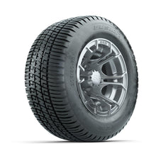 GTW Spyder Silver Brush 10 in Wheels with 205/50-10 Fusion Street Tires – Full Set