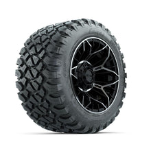 Set of (4) 12 in GTW® Stellar Machined & Black Wheels with 22x11-R12 Nomad All-Terrain Tires