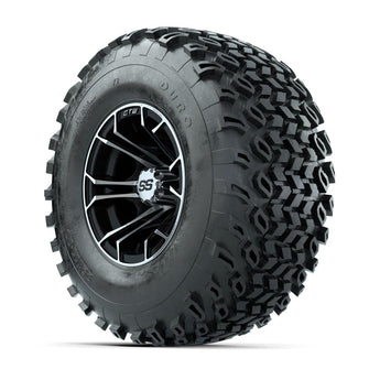 GTW Spyder Machined/Black 10 in Wheels with 22x11-10 Duro Desert All Terrain Tires – Full Set