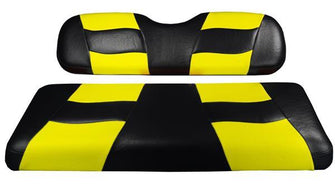 MadJax Riptide Black/Yellow Two-Tone EZGO TXT & RXV Front Seat Covers