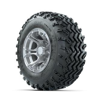 GTW Spyder Silver 10 in Wheels with 20x10.00-10 Rogue All Terrain Tires  Full Set