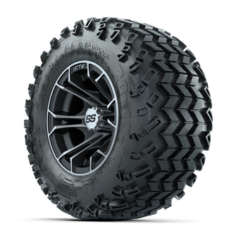 GTW Spyder Machined/Matte Grey 10 in Wheels with 20x10-10 Sahara Classic All Terrain Tires  Full Set